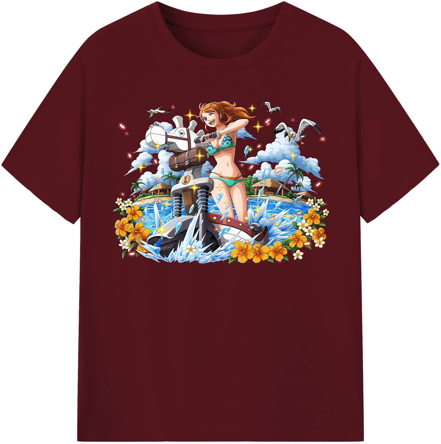 ワンピース ナミ ONE PIECE Nami 綿100％半袖Tシャツ（フロントプリント）